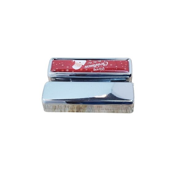 Santa Lipstick Compact Mirror Merry Christmas Red - Picture 5 of 5